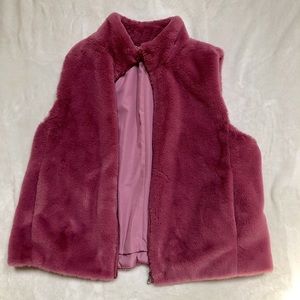 Pink Faux Fur Vest
